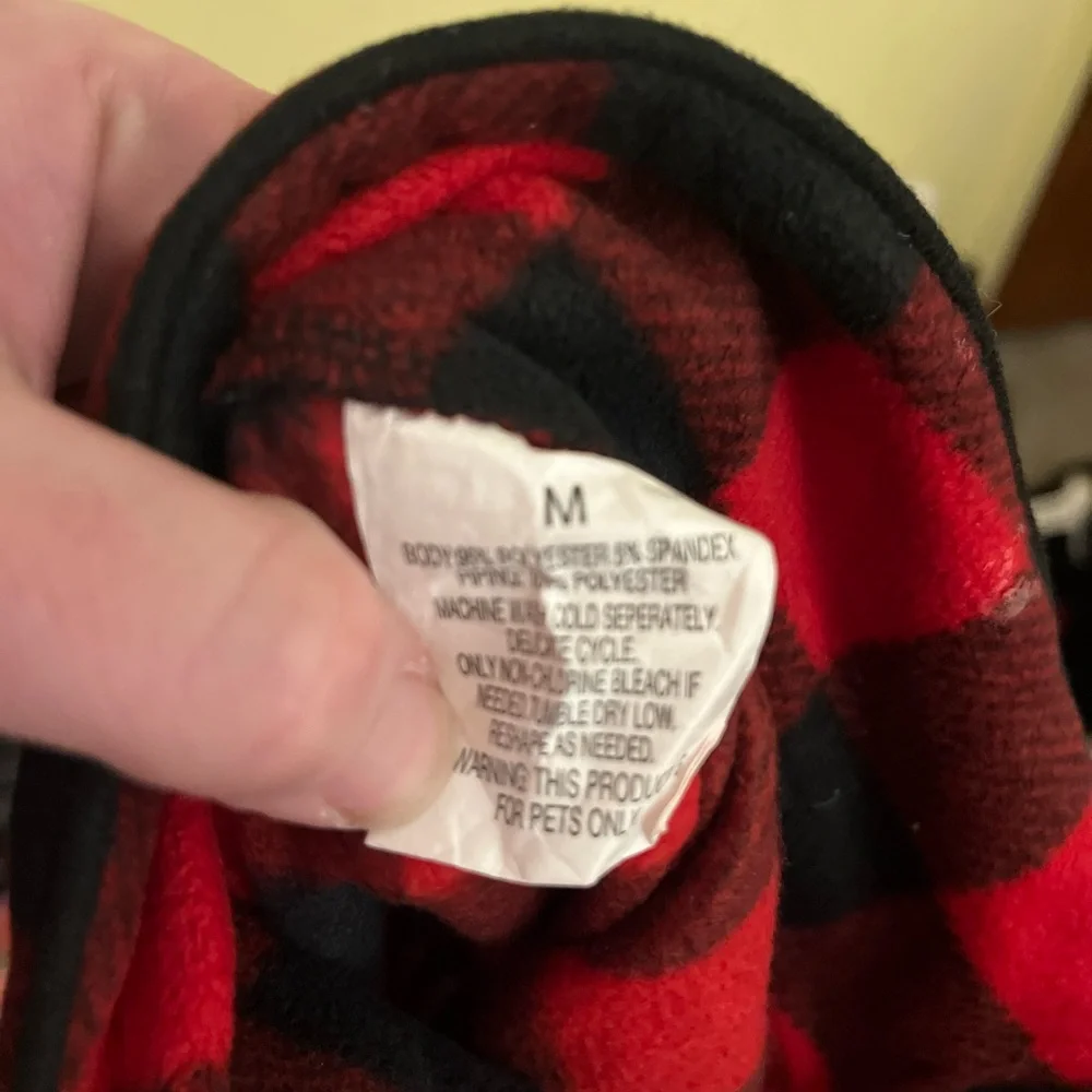 Red and Black Plaid Dog Pajamas Small Dog - Medium